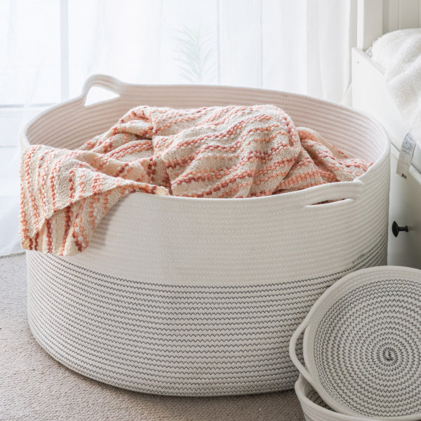 Rosecliff Heights Xxxlarge Cotton Rope Fabric Basket Wayfair